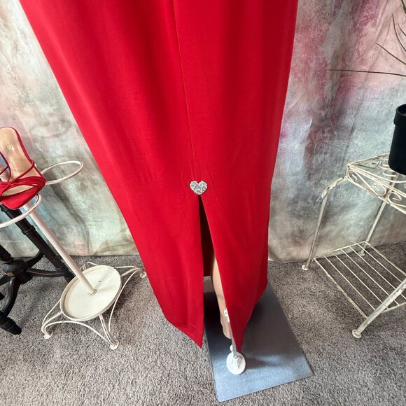 VTG 📌Ashley Ames 1990s Formal - Prom - Ball Richly Beaded Halter Neckline Gown - Picture 8 of 16